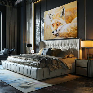 Golden Sleep Fox Art | MusaArtGallery™