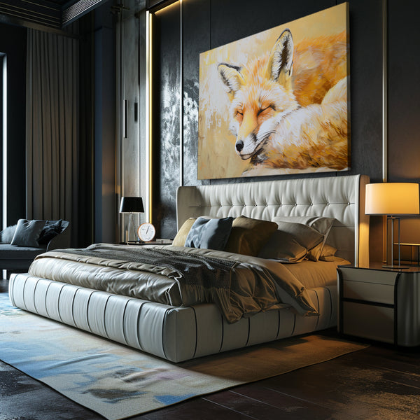 Golden Sleep Fox Art | MusaArtGallery™