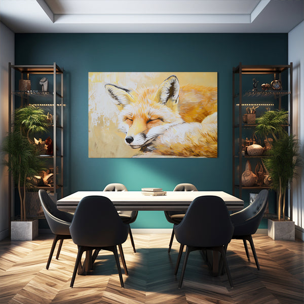 Golden Sleep Fox Art | MusaArtGallery™