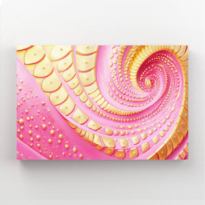 Golden Spiral Pink Abstract Art | MusaArtGallery™