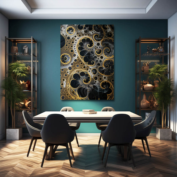 Golden Spirals Abstract Art | MusaArtGallery™