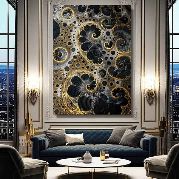 Golden Spirals Abstract Art | MusaArtGallery™