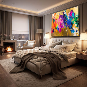 Golden Splatter Mexican Wall Art | MusaArtGallery™