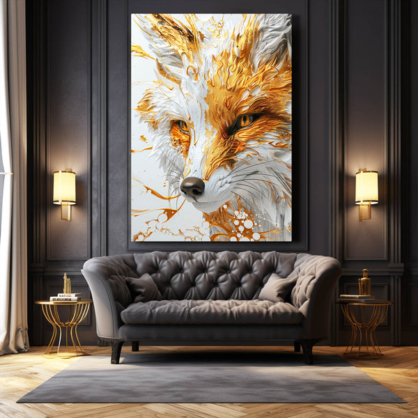 Golden Splendor Fox Art | MusaArtGallery™