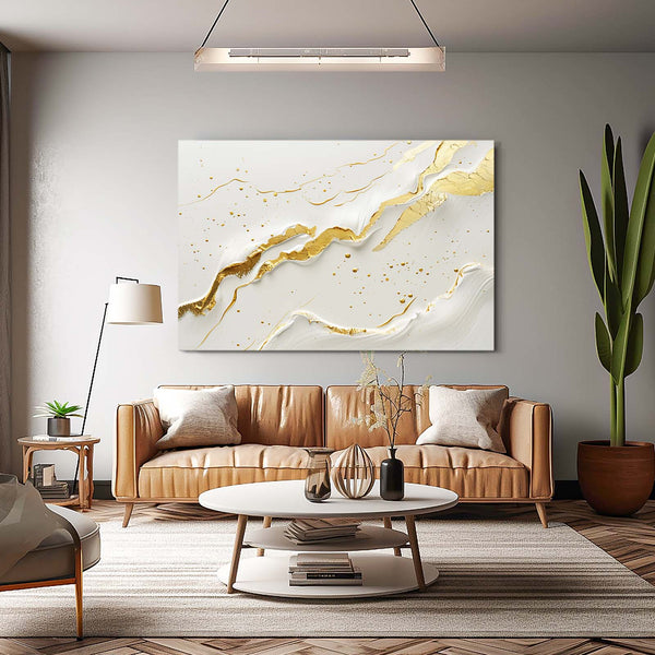 Golden Streams Abstract Art | MusaArtGallery™