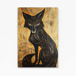 Golden Swirl Fox Art | MusaArtGallery™