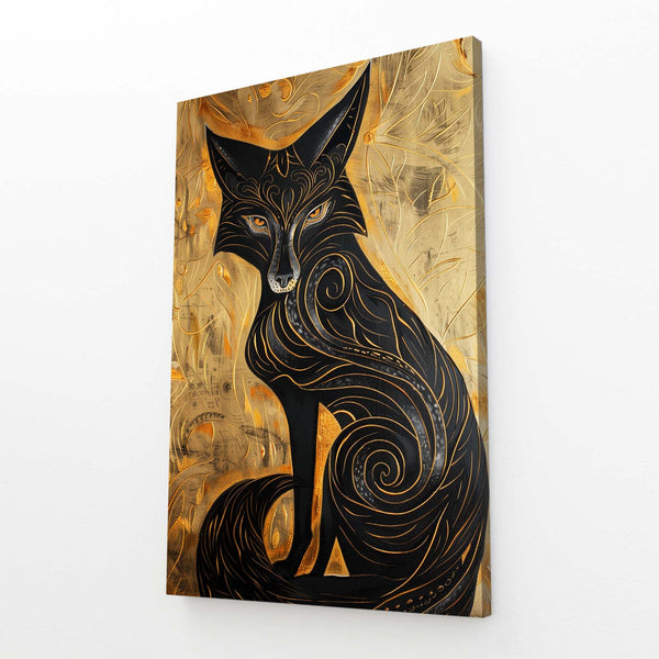 Golden Swirl Fox Art | MusaArtGallery™