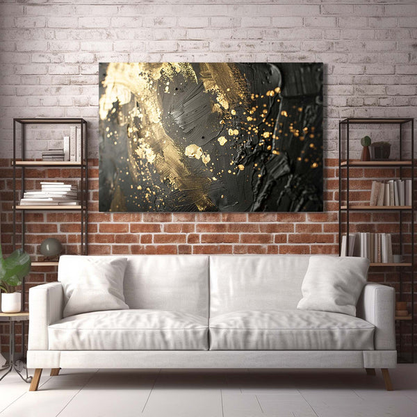 Golden Texture Abstract Art | MusaArtGallery™