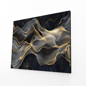 Golden Veil Abstract Art | MusaArtGallery™