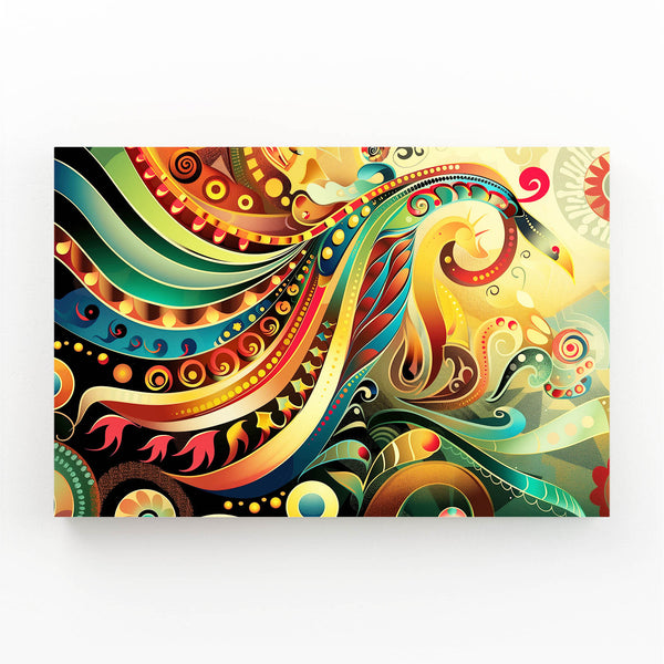 Golden Waves Mexican Wall Art | MusaArtGallery™