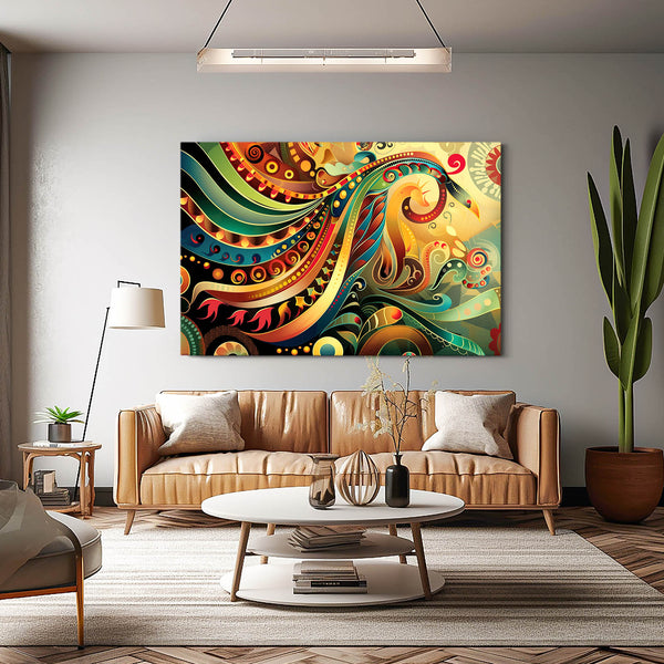 Golden Waves Mexican Wall Art | MusaArtGallery™