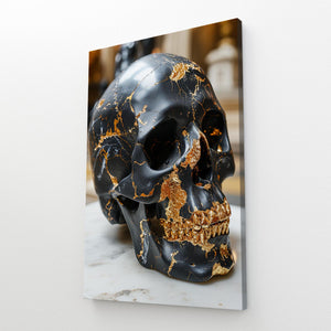 Goldish Teeth Skull Wall Art | MusaArtGallery™