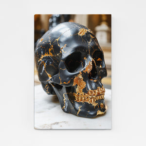 Goldish Teeth Skull Wall Art | MusaArtGallery™