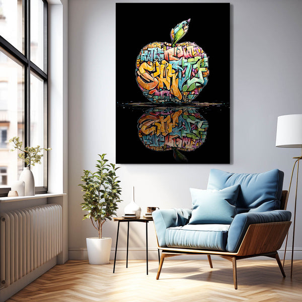 Graffiti Apple Wall Art