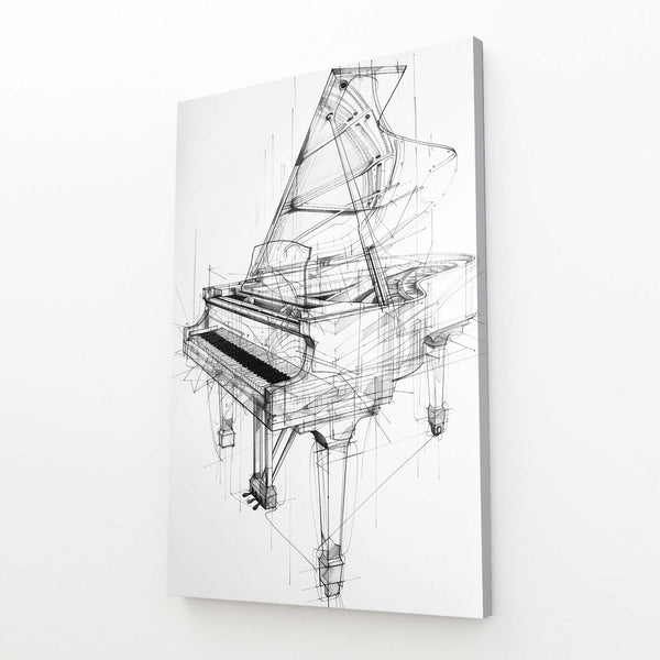 Grand Piano Line Art | MusaArtGallery™