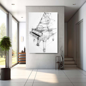 Grand Piano Line Art | MusaArtGallery™