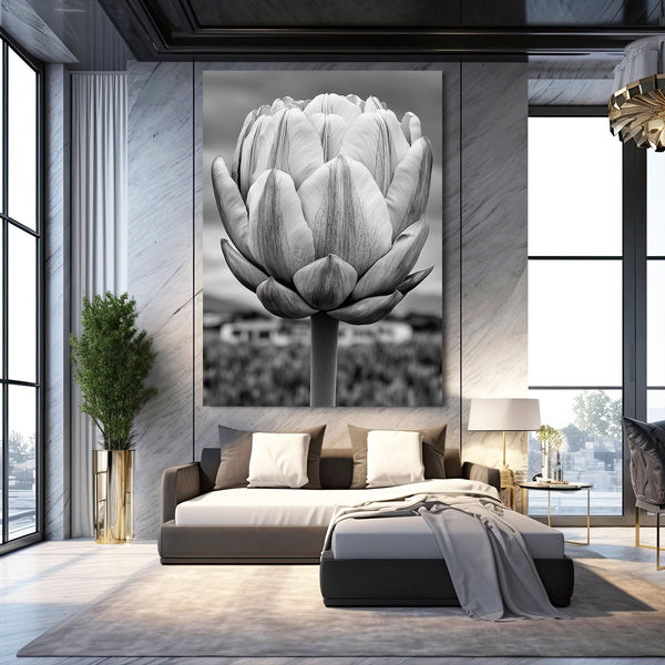 Gray Flower Wall Art