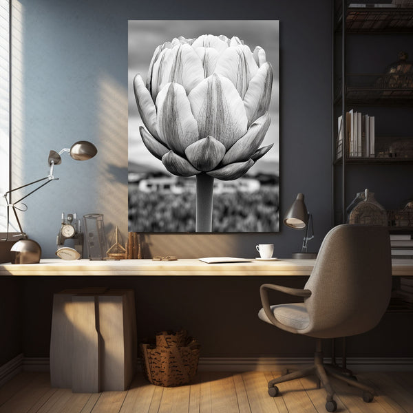 Gray Flower Wall Art