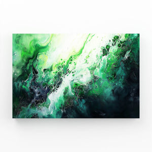 Green Abstract Art Emerald Flow | MusaArtGallery™