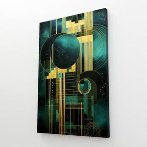 Green and Gold Abstract Wall Art | MusaArtGallery™