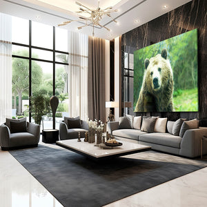 Green Bear Wall Art