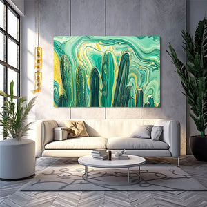 Green Cactus Art Print