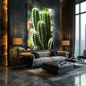Green Cactus Art Simple | MusaArtGallery™