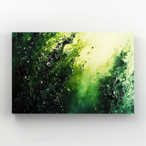 Green Cascade Abstract Art | MusaArtGallery™