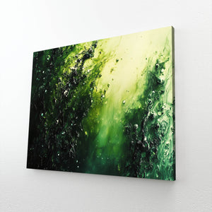 Green Cascade Abstract Art | MusaArtGallery™