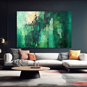 Green Depth Abstract Art | MusaArtGallery™