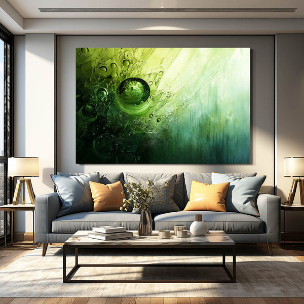 Green Emerald Drift Abstract Art | MusaArtGallery™