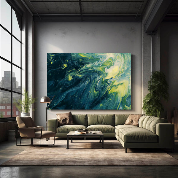 Green Emerald Flow Abstract Art | MusaArtGallery™