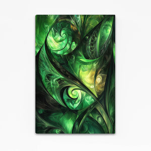 Green Emerald Swirl Abstract Art | MusaArtGallery™