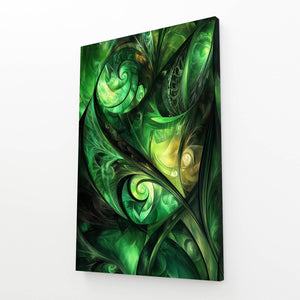 Green Emerald Swirl Abstract Art | MusaArtGallery™