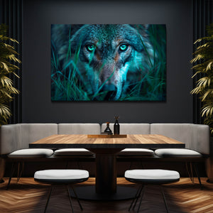 Green Eyes Wolf Art   | MusaArtGallery™