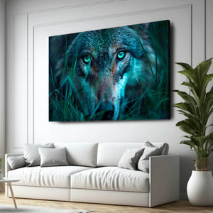 Green Eyes Wolf Art   | MusaArtGallery™