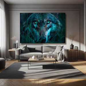 Green Eyes Wolf Art   | MusaArtGallery™