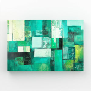 Green Geometry Abstract Art | MusaArtGallery™