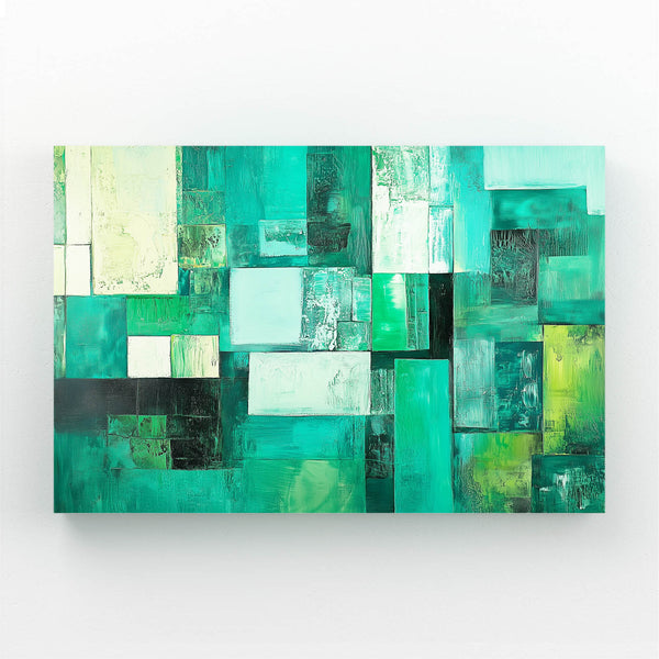 Green Geometry Abstract Art | MusaArtGallery™