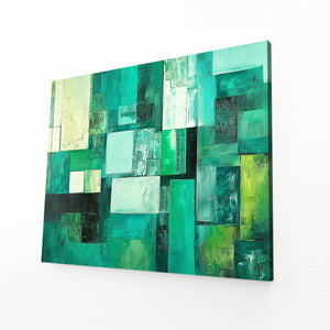 Green Geometry Abstract Art | MusaArtGallery™