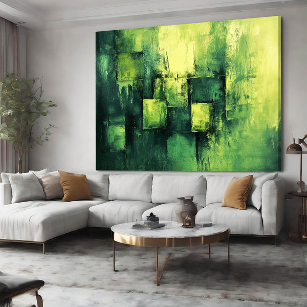 Green Harmony Abstract Art | MusaArtGallery™