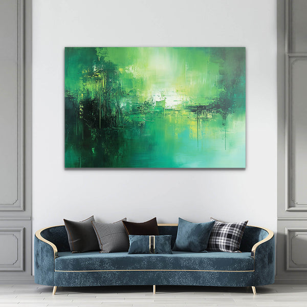 Green Horizon Abstract Art | MusaArtGallery™