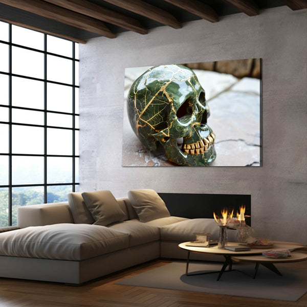 Green Skull Wall Art | MusaArtGallery™