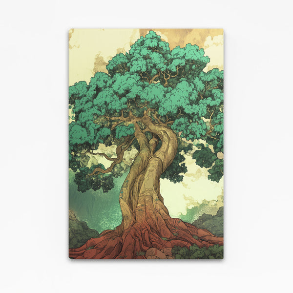 Green Tree Of Life Wall Art Large