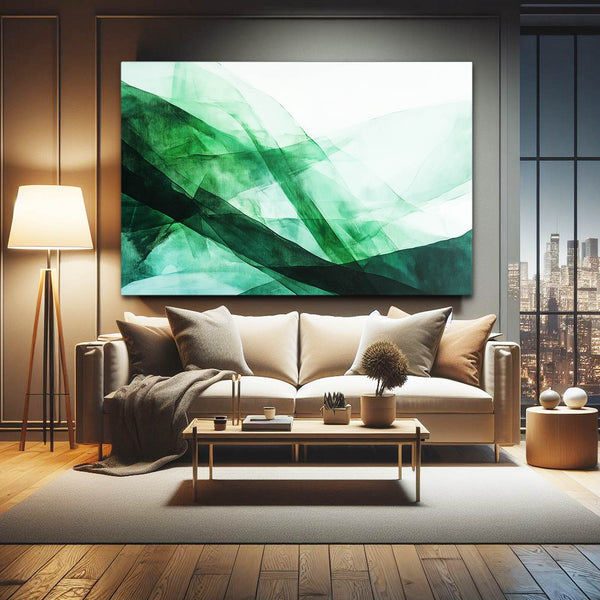 Green Veil Abstract Art | MusaArtGallery™