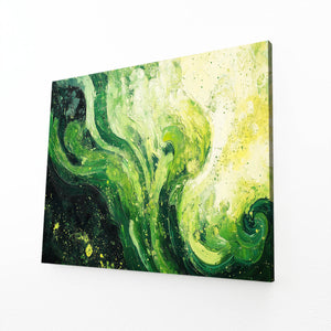 Green Verdant Swirl Abstract Art | MusaArtGallery™