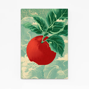 Green Vertical Apple Wall Art