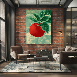 Green Vertical Apple Wall Art