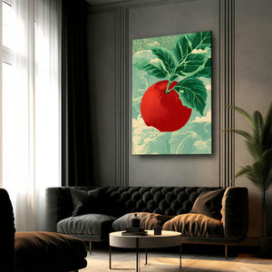 Green Vertical Apple Wall Art