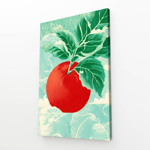 Green Vertical Apple Wall Art